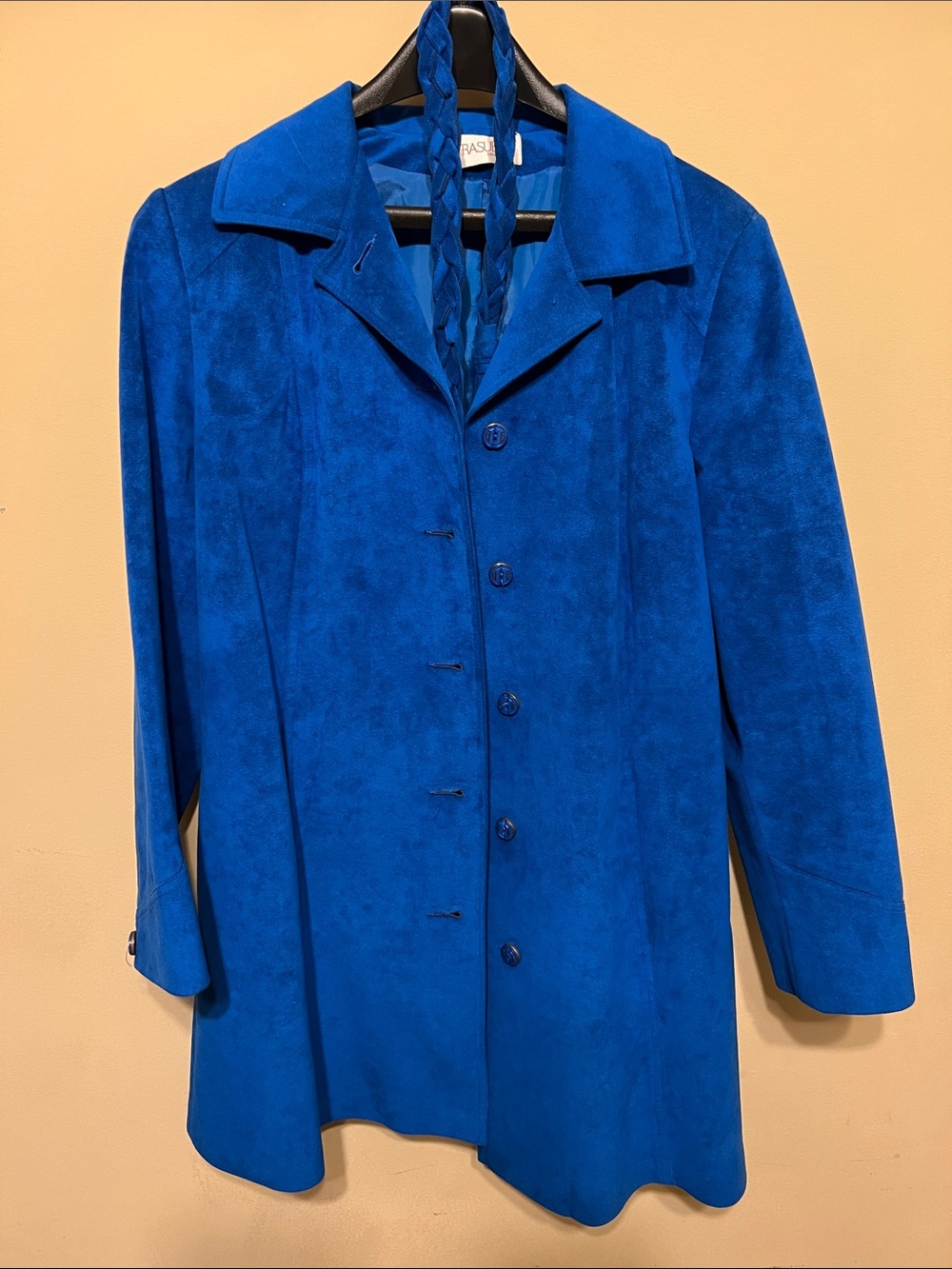 Vintage Electric Blue Women's Pea Coat - Ultrasuade by DuValls’